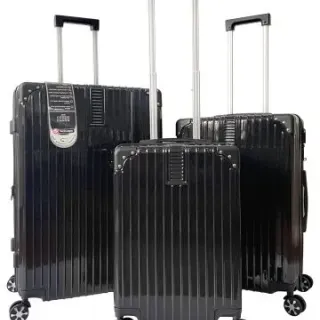 image #0 of סט 3 מזוודות קשיחות ''20''24''28 Milano מבית Renato Rossi - צבע שחור