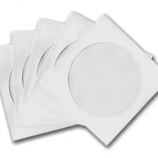 image #0 of מעטפות לדיסקים 100 יחידות מנייר לבן Silver Line CD / DVD