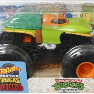 image #3 of משאית מפלצתית Hot Wheels Monster Trucks Oversized - Ninja Turtles Michelangelo