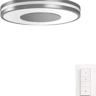 image #6 of מציאון ועודפים - מנורת תקרה Hue Being LED חכמה עם גוון אור מתכוונן 2200K-6500K + מפסק/שלט Philips Hue Dimmer - צבע אלומיניום