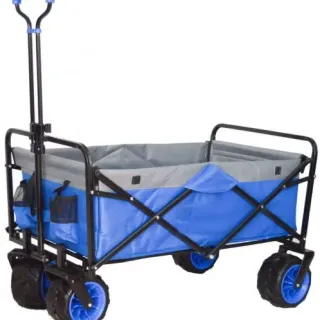 image #0 of עגלת קמפינג 4 גלגלים פרמיום Playa - צבע כחול / אפור