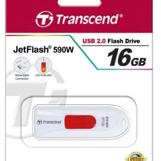 image #4 of זכרון נייד Transcend JetFlash 590W 16GB TS16GJF590W - צבע לבן