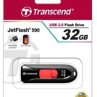 image #2 of זיכרון נייד Transcend JetFlash 590K USB 2.0 - דגם TS32GJF590K - נפח 32GB - צבע שחור