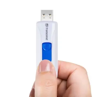 image #1 of זיכרון נייד Transcend JetFlash 790W USB 3.0 - דגם TS64GJF790W - נפח 64GB - צבע לבן