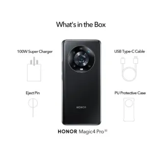 image #5 of מציאון ועודפים - טלפון סלולרי Honor Magic4 Pro 8GB+256GB - צבע שחור - שנתיים אחריות יבואן רשמי ע&apos;&apos;י סל נאו