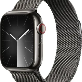 image #0 of שעון חכם Apple Watch 41mm Series-9 GPS+Cellular צבע שעון Graphite Stainless Steel Case צבע רצועה Graphite Milanese Loop גודל רצועה One Size