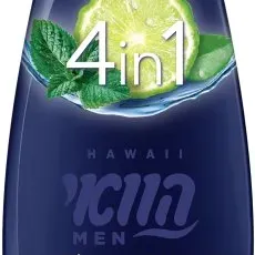 image #0 of שמפו 4 ב-1 לגבר לשיער גוף פנים וזקן בניחוח ברגמוט ומנטה Hawaii - נפח 700 מ''ל