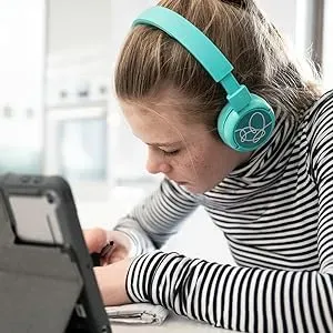 image #3 of אוזניות Bluetooth אלחוטיות לילדים עם הגבלת ווליום BuddyPhones Pop - צבע טורקיז