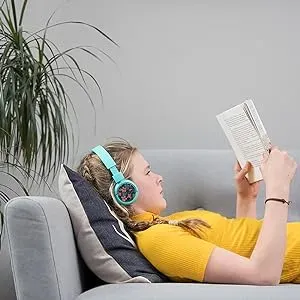 image #4 of אוזניות Bluetooth אלחוטיות לילדים עם הגבלת ווליום BuddyPhones Pop - צבע טורקיז
