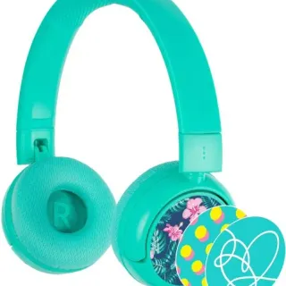 image #0 of אוזניות Bluetooth אלחוטיות לילדים עם הגבלת ווליום BuddyPhones Pop - צבע טורקיז