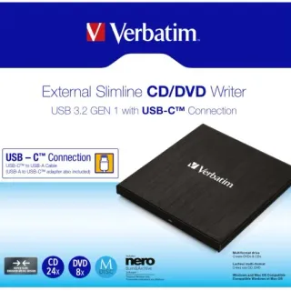 image #5 of צורב נייד חיצוני עם חיבור Verbatim External Slimline USB-C