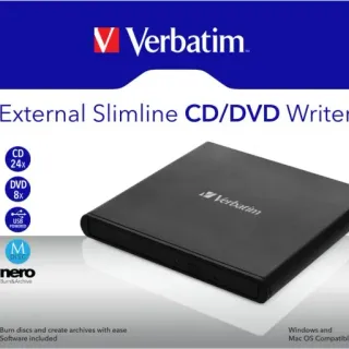 image #1 of צורב נייד חיצוני עם חיבור Verbatim External Slimline USB 2.0