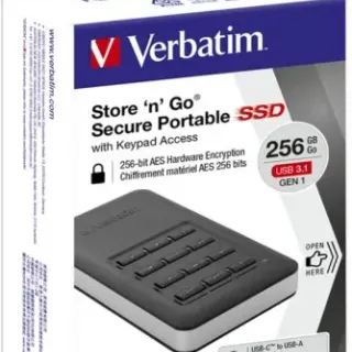image #6 of כונן SSD חיצוני בעל לוח מקשים מוצפן Verbatim 256GB