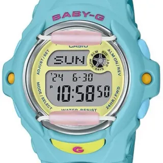 image #0 of שעון יד דיגיטלי עם רצועת שרף Casio Baby-G BG-169PB-2DR - צבע תכלת / צהוב