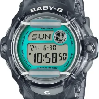 image #0 of שעון יד דיגיטלי עם רצועת שרף Casio Baby-G BG-169U-8BDR - צבע שקוף אפור / ירוק