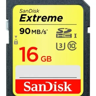image #0 of כרטיס זכרון SanDisk Extreme 600x Secure-Digital SDHC UHS-I SDSDXNE-016G - נפח 16GB