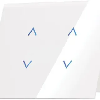 image #0 of מתג חכם לתריס 2 מפסקים להתקנה מתחת לטיח גוויס 3 Semicom - זכוכית לבנה