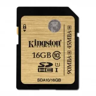 image #1 of כרטיס זכרון Kingston Secure-Digital SDHC UHS-I SDA10/16GB - נפח 16GB