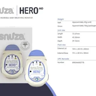 image #4 of מוניטור נשימה לתינוקות Hero MD דגם 2024 מבית Snuza