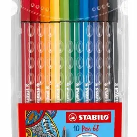 image #0 of חבילת טושים 10 צבעים STABILO Pen 68