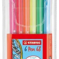 image #0 of חבילת טושים 6 צבעי נאון STABILO Pen 68