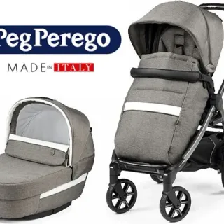 image #0 of עגלת תינוק משולבת Peg Perego Book Lounge - צבע אפור