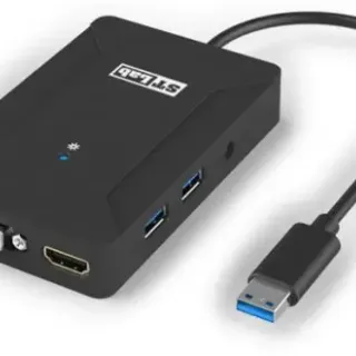 image #0 of תחנת עגינה STLab U-1100 USB 3.0 Mini Dock HDMI + DVI + Hub