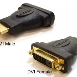 image #1 of מתאם DVI נקבה לחיבור HDMI זכר Gold Touch
