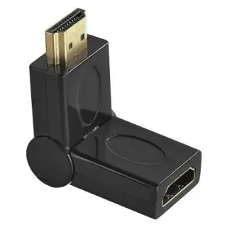 image #0 of מתאם HDMI נקבה לחיבור HDMI זכר 270 מעלות Gold Touch
