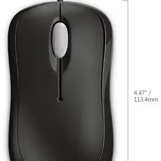 image #2 of עכבר ארגונומי Microsoft Basic Optical USB Mouse Black For Business - דגם 4YH-00007 (אריזה חומה Brown Box) - צבע שחור