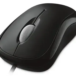 image #3 of עכבר ארגונומי Microsoft Basic Optical USB Mouse Black For Business - דגם 4YH-00007 (אריזה חומה Brown Box) - צבע שחור