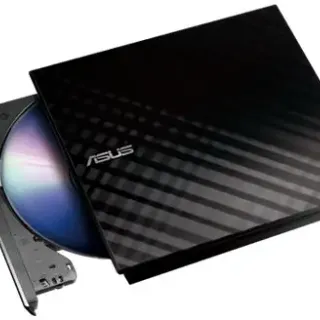 image #0 of ASUS Dual Interface External USB 2.0 Slim DVD±RW x8 Drive Black SDRW-08D2S-U Lite