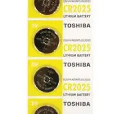 image #0 of 5 סוללות כפתור CR2025 Lithium לא נטענות 3V 20mm x 2.5mm של חברת Toshiba