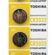 image #0 of 5 סוללות כפתור CR2032 Lithium לא נטענות 3V 20mm x 3.2mm של חברת Toshiba