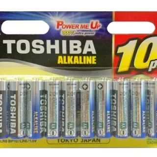 image #0 of 10 סוללות AA לא נטענות Toshiba Alkaline 