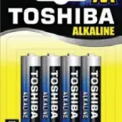 image #0 of 4 סוללות AA לא נטענות Toshiba Alkaline 