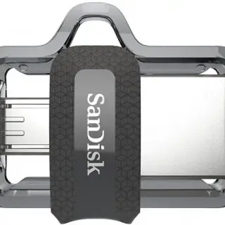 image #1 of זיכרון נייד SanDisk Ultra OTG Dual Drive m3.0 - דגם SDDD3-128G-G46 - נפח 128GB - צבע אפור