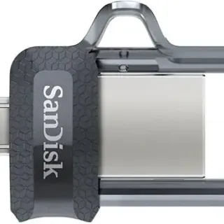 image #4 of זיכרון נייד SanDisk Ultra OTG Dual Drive m3.0 - דגם SDDD3-128G-G46 - נפח 128GB - צבע אפור