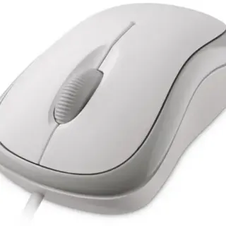 image #0 of עכבר ארגונומי Microsoft Basic Optical USB Mouse White For Business - דגם 4YH-00008 (אריזה חומה Brown Box) - צבע לבן
