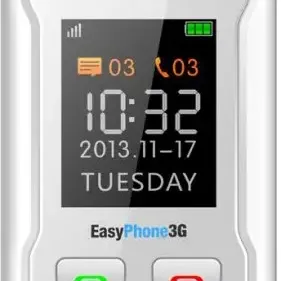 image #2 of טלפון סלולרי למבוגרים EasyPhone NP-01 3G צבע לבן - שנה אחריות ע''י היבואן הרשמי