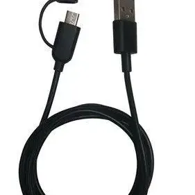 image #0 of כבל סנכרון וטעינה Miracase עם חיבור מיקרו USB וחיבור Lightning באורך 1 מטר - צבע שחור