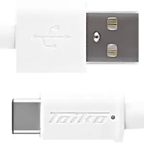 image #0 of כבל סנכרון וטעינה Toiko בחיבור USB 2.0 מסוג C באורך מטר - צבע לבן