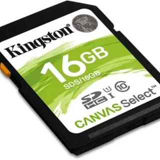 image #0 of כרטיס זכרון Kingston Canvas Select SDHC UHS-I SDS/16GB - נפח 16GB