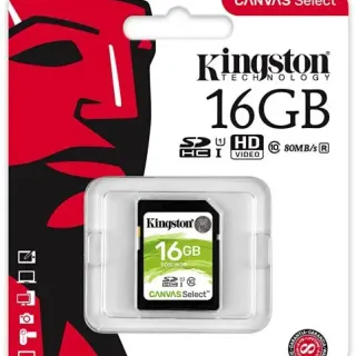 image #2 of כרטיס זכרון Kingston Canvas Select SDHC UHS-I SDS/16GB - נפח 16GB