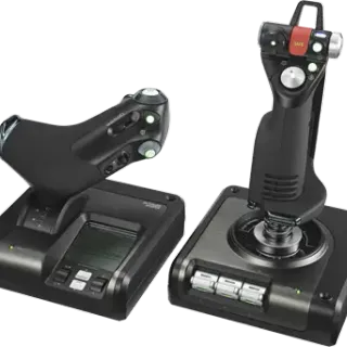 image #0 of בקר טיסה עם מצערת Logitech G X52 Professional H.O.T.A.S. Part-Metal Throttle And Stick Simulation Controller