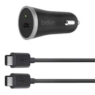 image #0 of מטען USB לרכב עם כבל בחיבור Belkin 3.0A USB Type-C