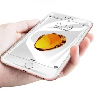 image #1 of מגן מסך קדמי מלא מזכוכית עם קצוות מעוגלים ל- Apple iPhone 7 / iPhone 8 צבע לבן