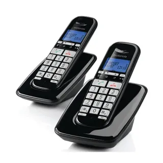 image #0 of טלפון אלחוטי עם דיבורית ושלוחה נוספת Motorola S3002 צבע שחור