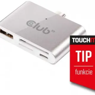 image #2 of קורא כרטיסים Club3D USB Type-C OTG Smart Reader CSV-1590