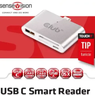 image #3 of קורא כרטיסים Club3D USB Type-C OTG Smart Reader CSV-1590